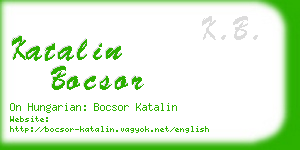 katalin bocsor business card